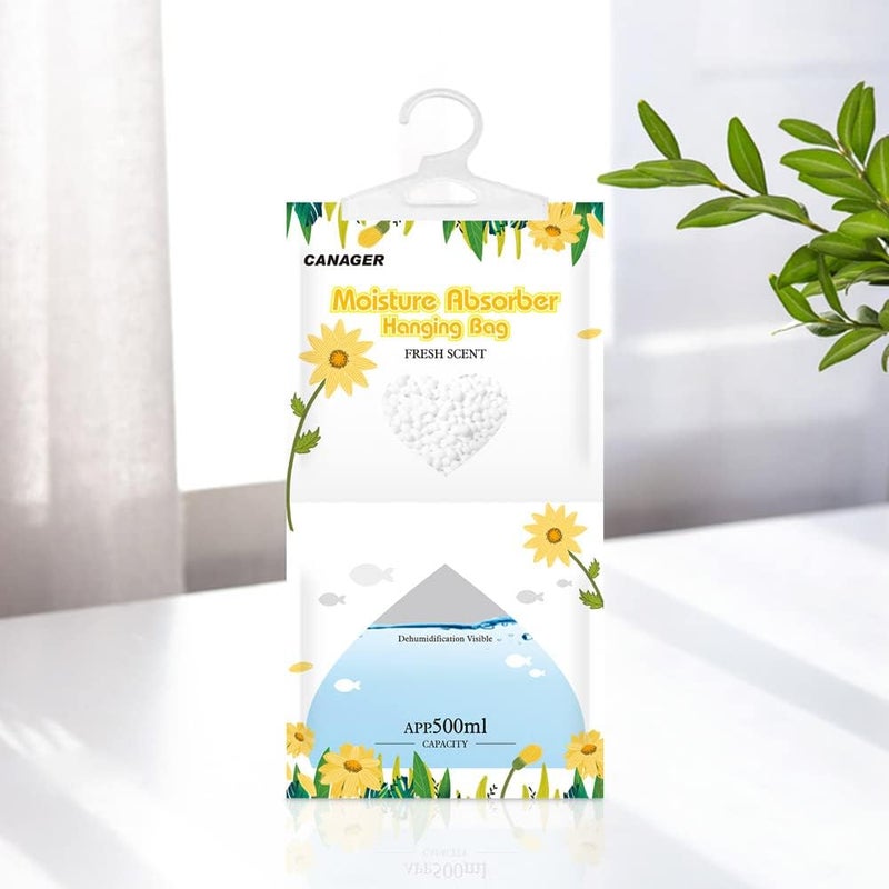 CANAGER Moisture Absorber -12 Pack,Fresh Scent Hanging Humidity Bag,Home,Car, and Closet Dehumidifiers(12.5OZ). - Image 2
